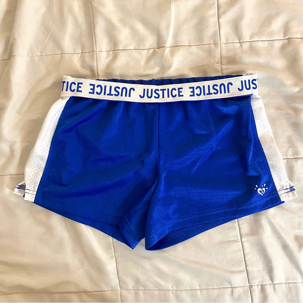 Justice Royal Blue Shorts with White Accents